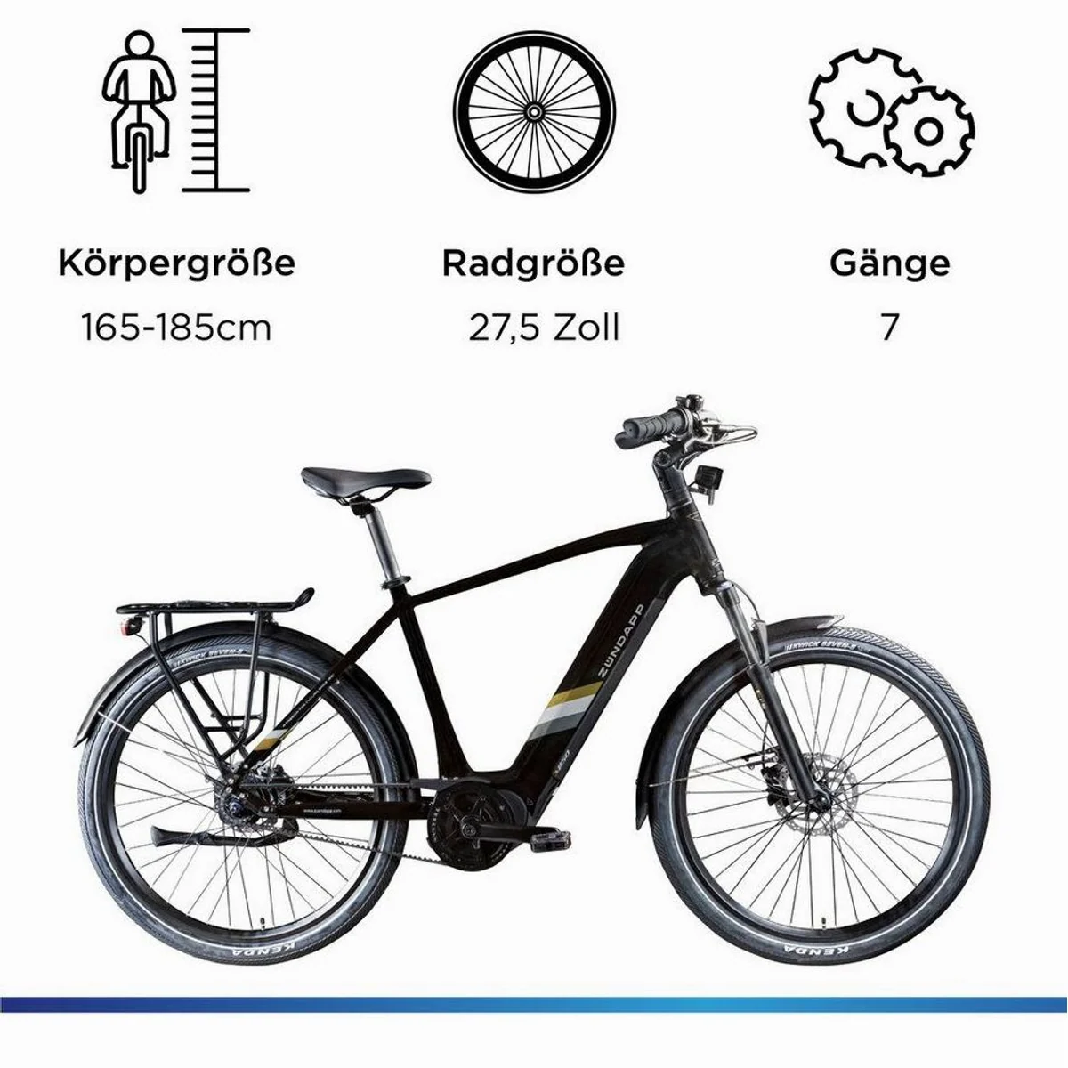 Zündapp E-Bike X850, 7 Gang Nabenschaltung, Mittelmotor, 550 Wh 3