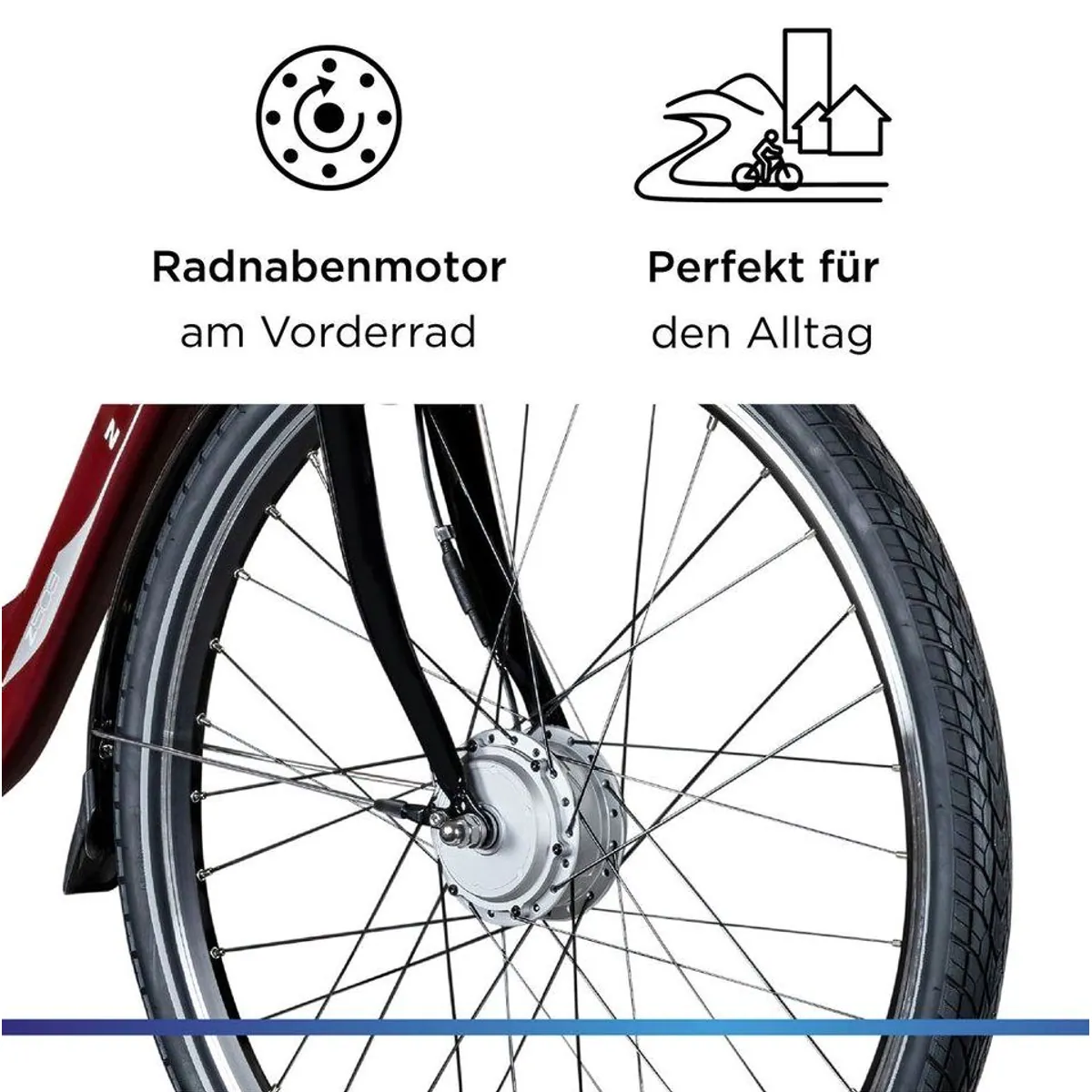 Zündapp Z503 E-Bike Cityrad, 7-Gang Shimano, Frontmotor, 536 Wh 3