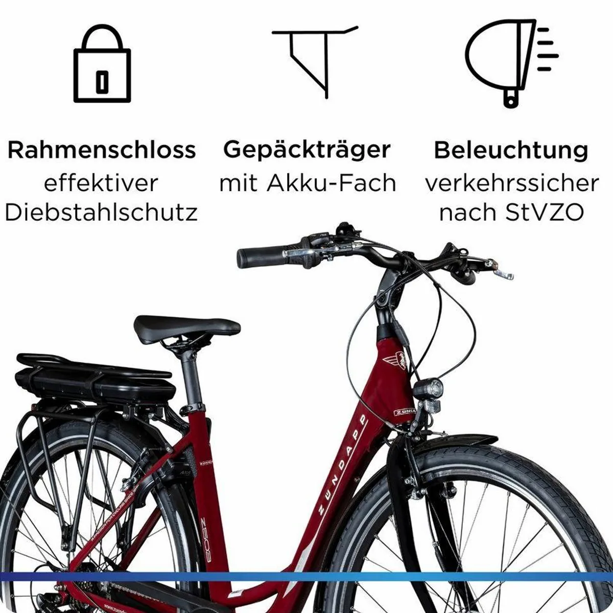 Zündapp Z503 E-Bike Cityrad, 7-Gang Shimano, Frontmotor, 536 Wh 4