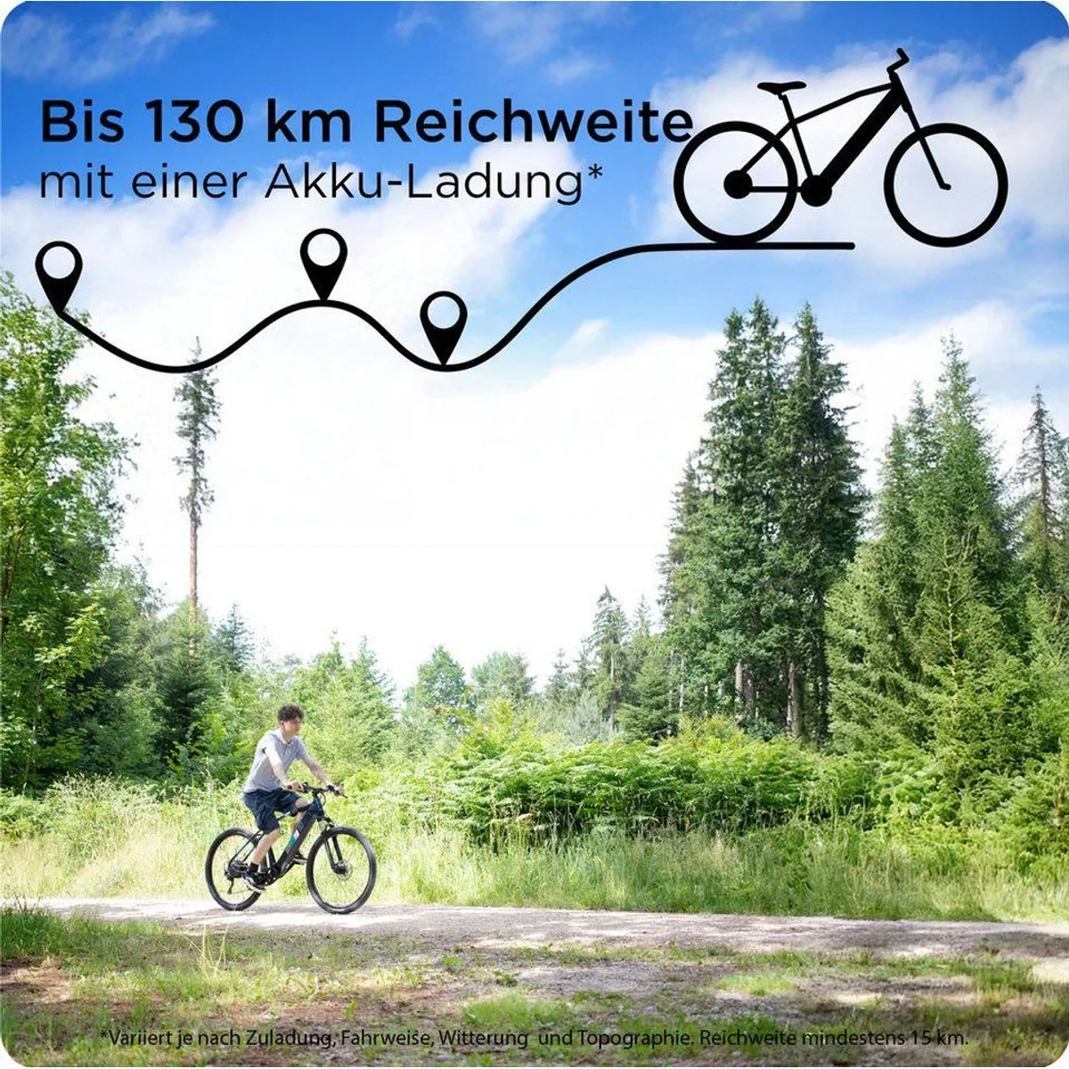 Zündapp Z808 E-Bike Mountainbike, 10 Gang Shimano, 550 Wh Akku — für Stadt und Gelände 2