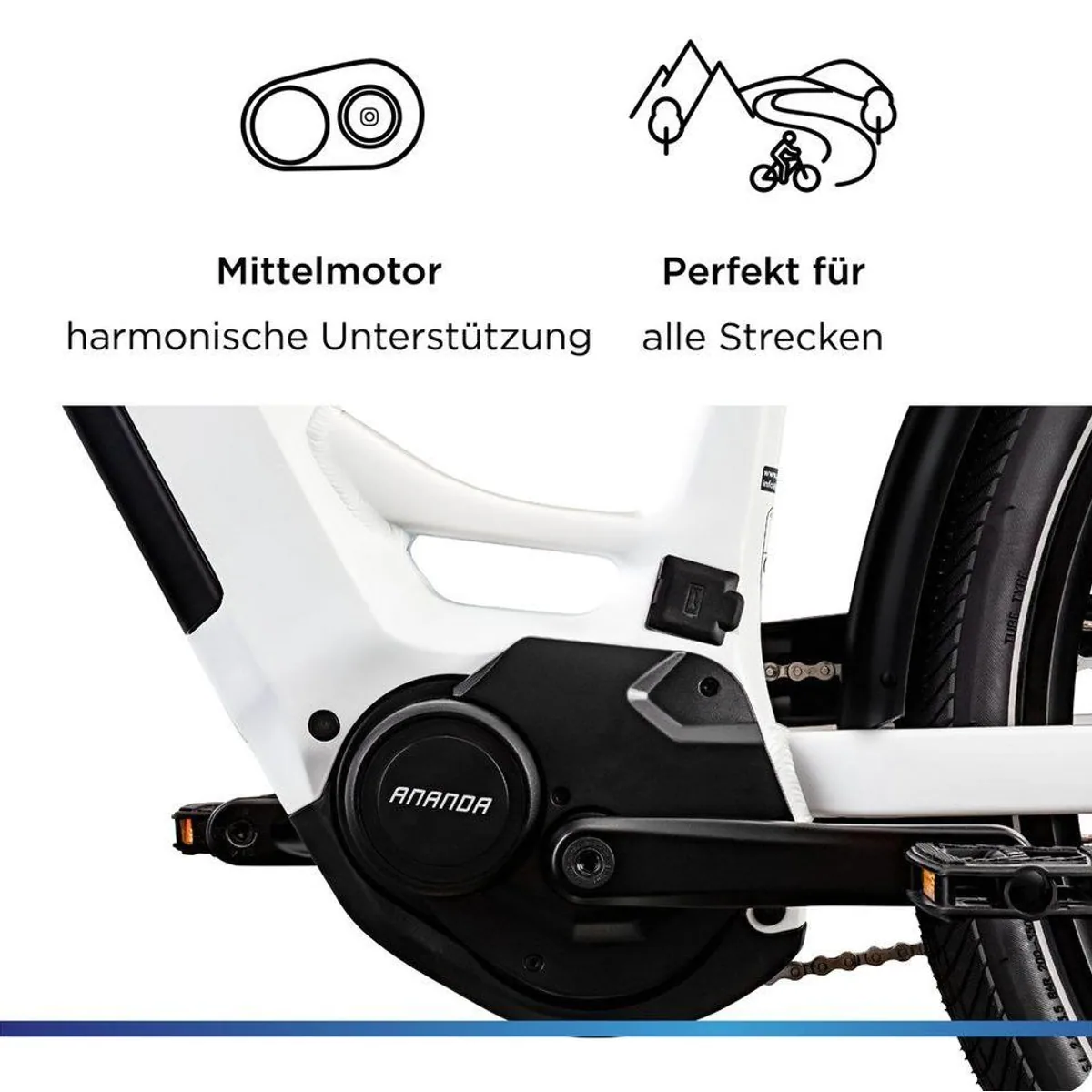 Zündapp E-Bike Cityrad X885, 7 Gang Nabenschaltung, Mittelmotor, 550 Wh 5