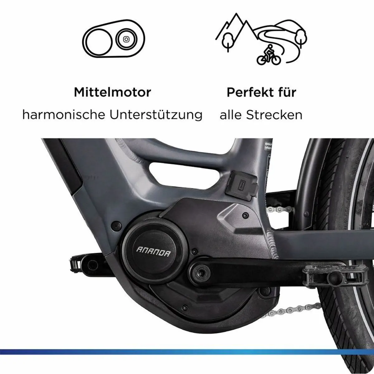 Zündapp X885 E-Bike, 7 Gang Nabenschaltung, Mittelmotor, 550 Wh Akku 5