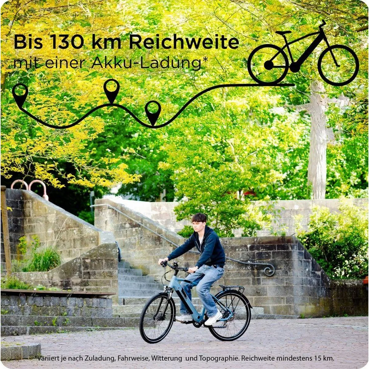 Zündapp Z810 E-Bike Trekkingrad, 8-Gang Shimano, 550 Wh Akku, Heckmotor 2