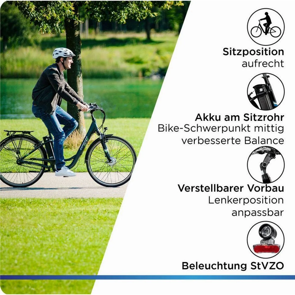 Zündapp Green 3.7 City E-Bike, 7 Gang, 536 Wh Akku, komfortable Ausstattung 5