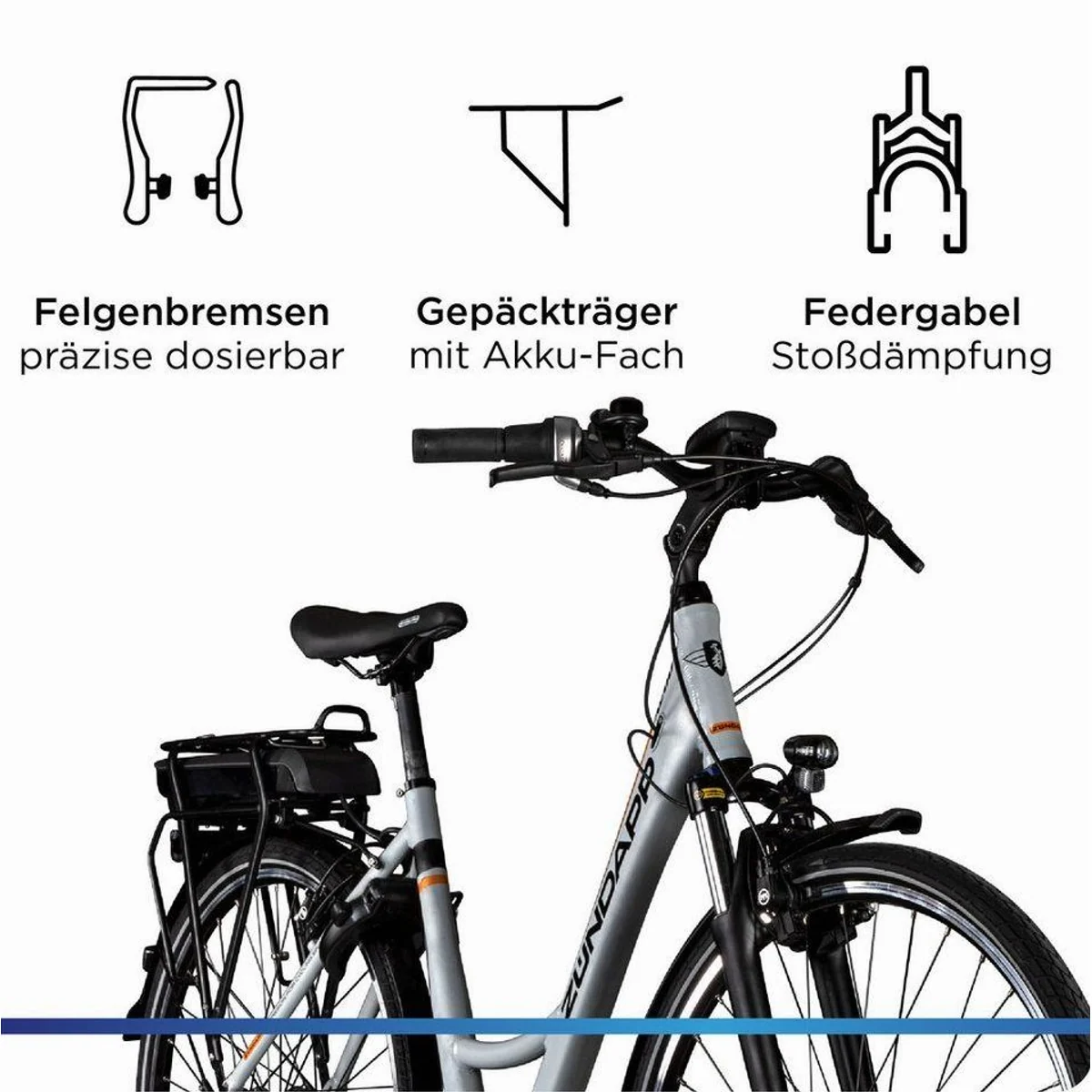 Zündapp X200 E-Cityrad, Bosch Mittelmotor, 7-Gang Nabenschaltung — komfortabel, vielseitig, zuverlässig 4