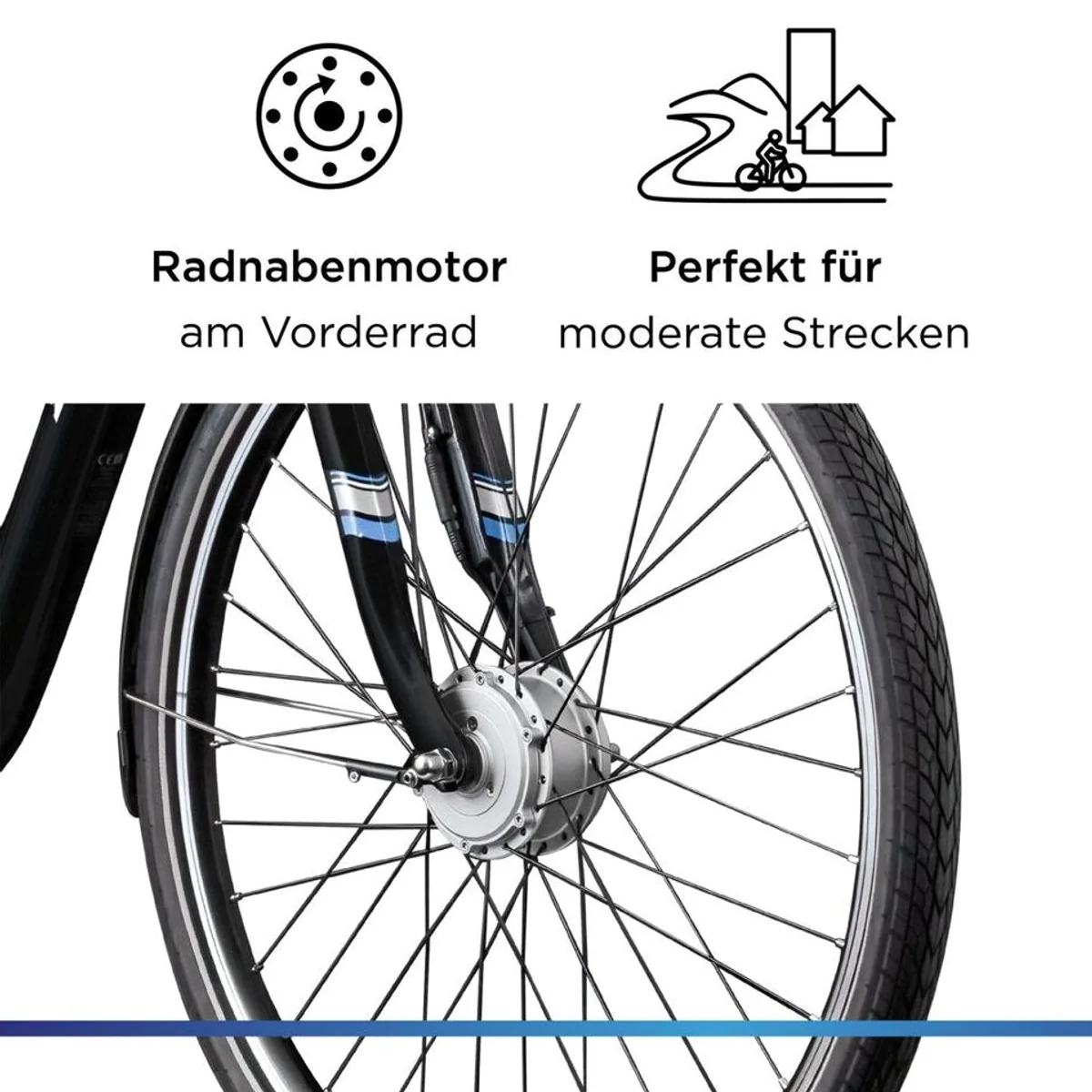 Zündapp Green 3.7 E-Bike Cityrad, 536 Wh Akku, 7 Gang Nabenschaltung, Frontmotor 4