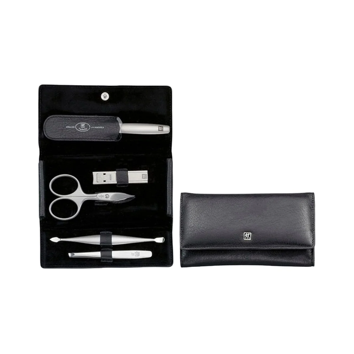 Zwilling Maniküre-Etui, 5-teilig, Nappaleder, Druckknopfverschluss