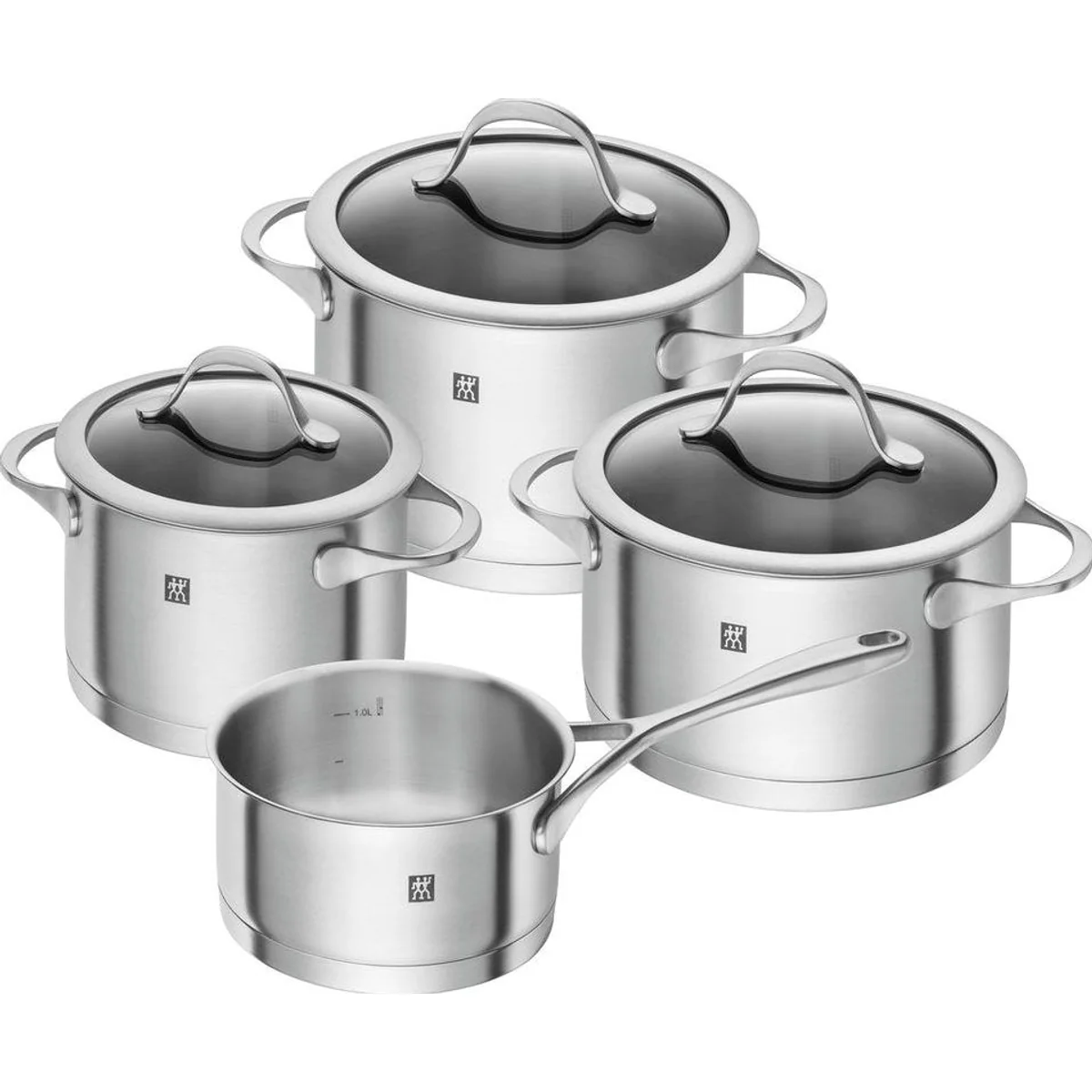 Zwilling Topf-Set Essence, 7-teilig, Edelstahl 18/10, optimale Wärmeverteilung