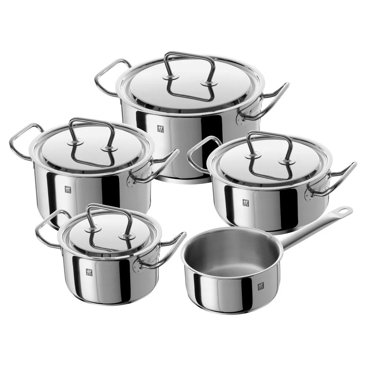 Zwilling TWIN CLASSIC Topf-Set, 5-teilig, Edelstahl 18/10, vielseitig einsetzbar