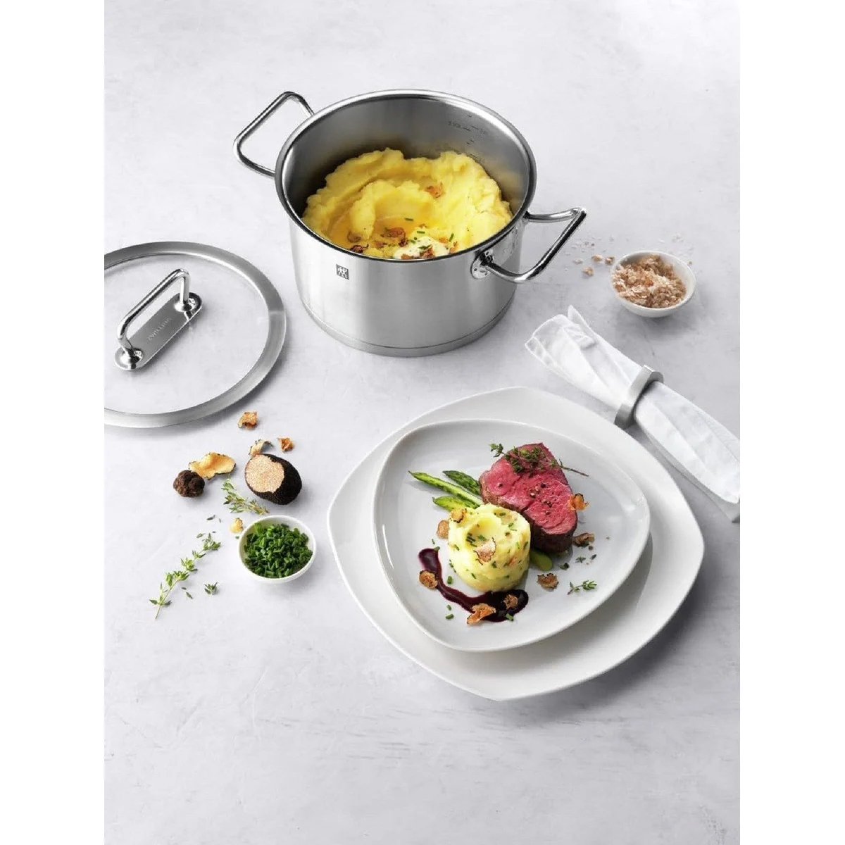 Zwilling Kochtopfset 5-teilig, Edelstahl 18/10, gleichmäßige Wärmeverteilung 2