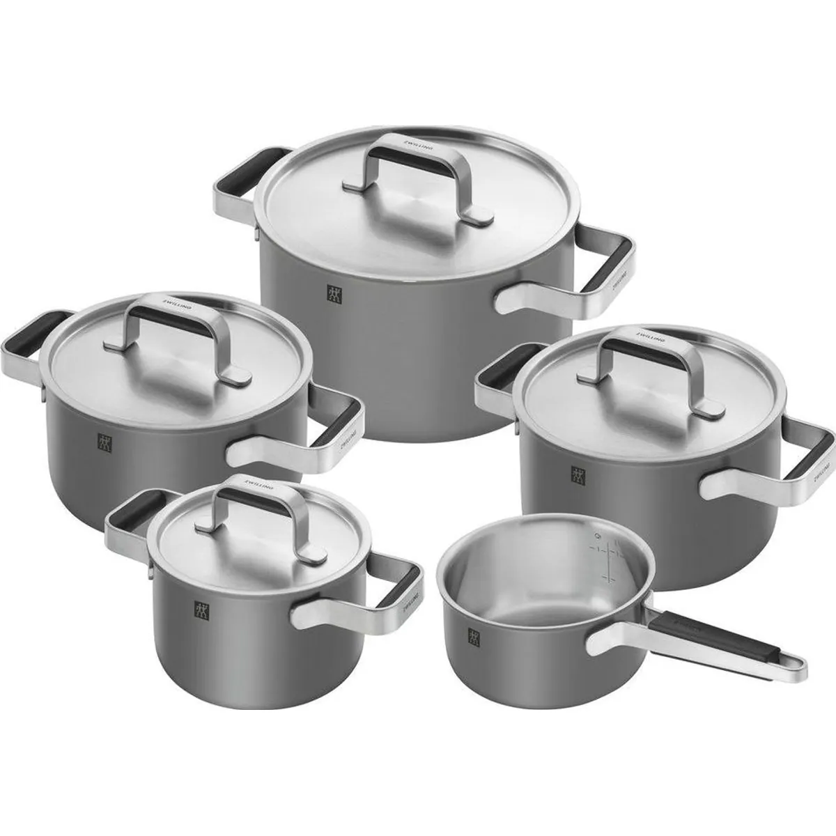 Zwilling Topf-Set Pure, 5-teilig, Edelstahl 18/10, optimale Wärmespeicherung