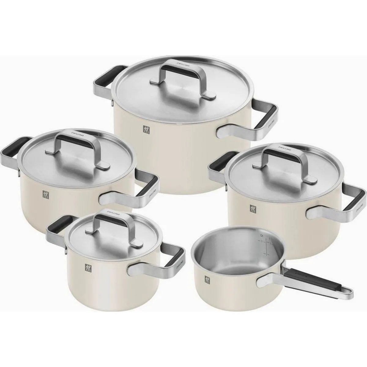 Zwilling Topf-Set Pure, 5-teilig, Edelstahl 18/10, gleichmäßige Hitzeverteilung